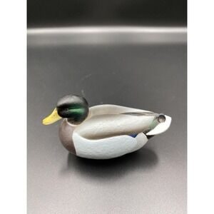 Jett Brunet Ducks Unlimited Miniature Hand Painted Mallard Duck Year 2000